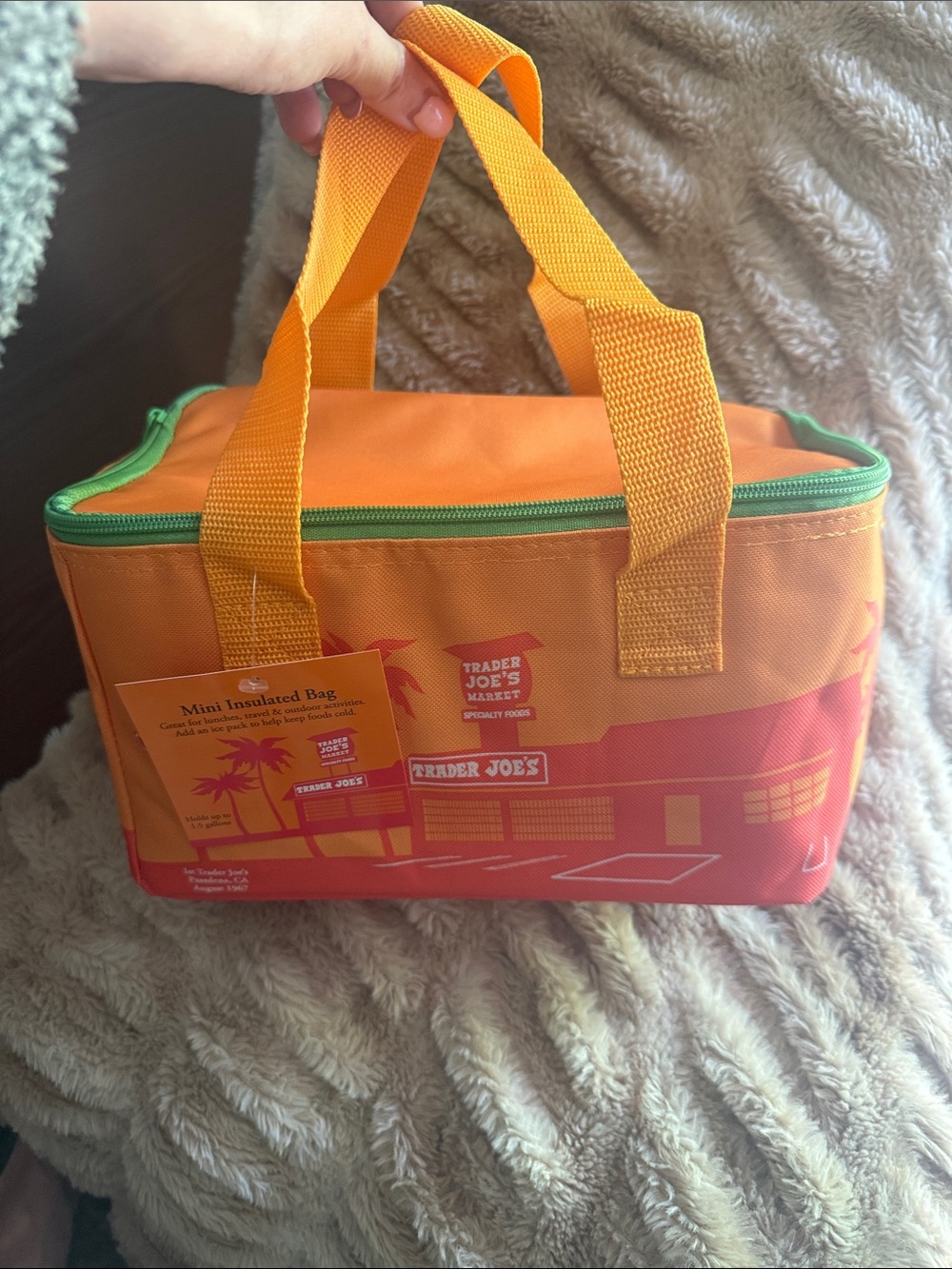Trader Joe's Orange and Yellow Mini Insulated Bag